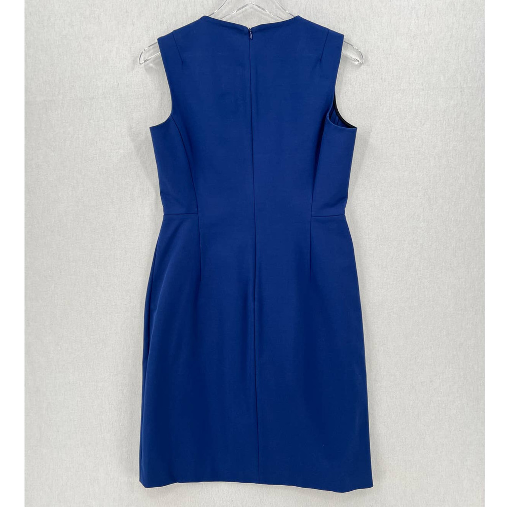 THEORY Dress Womens 6 Blue Fitted Sleeveless Double Stretch Round Neck Navy - Picture 5 of 11